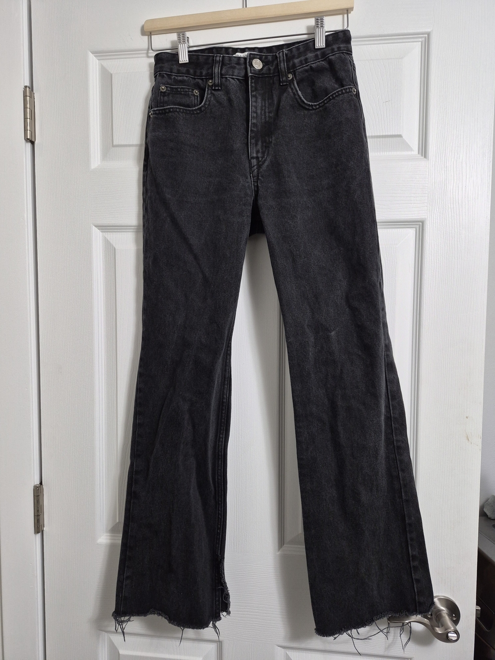 Pull&Bear Washed Charcoal Flare Jeans